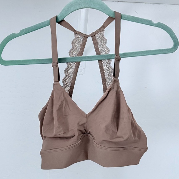 Worn Once Harper Wilde Mauve Bliss Lace Halterneck Triangle Bralette - Picture 3 of 6